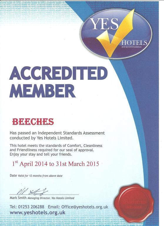 Beeches Hotel Blackpool Exteriör bild